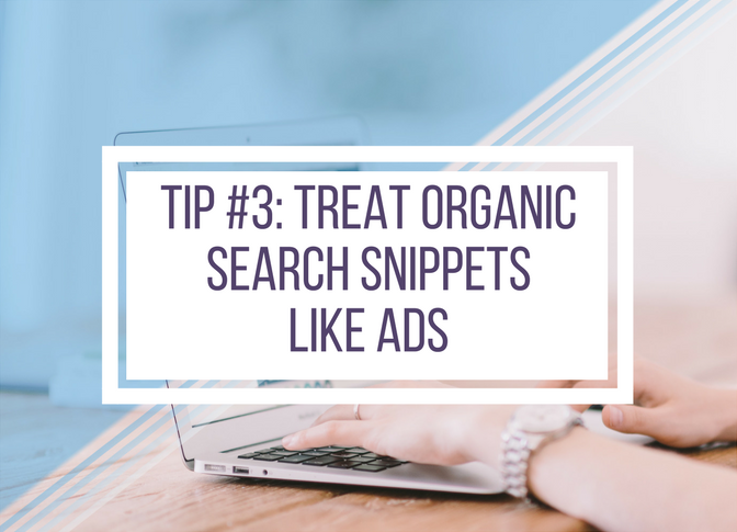 Treat organic search snippets like ads
