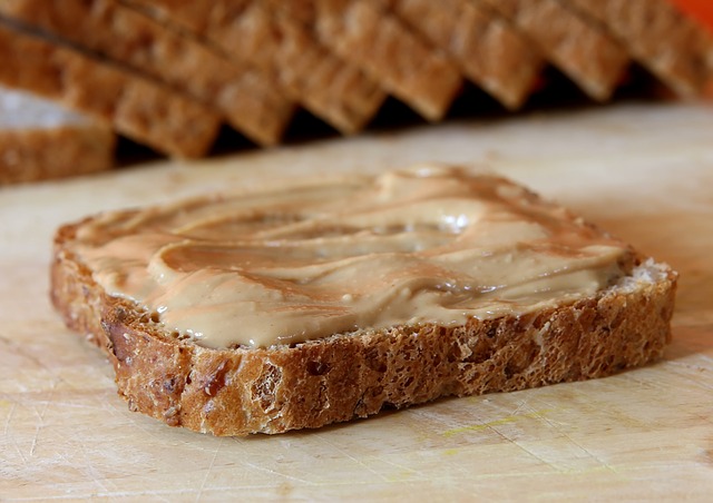 Toast with plenty of peanut butter